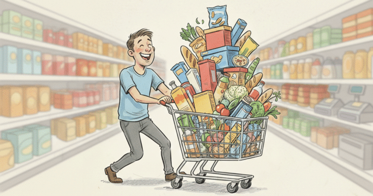 Aivan täydet ostoskärryt.